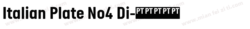 Italian Plate No4 Di字体转换